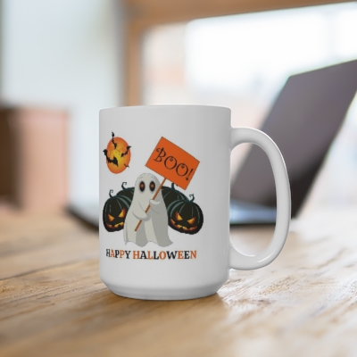 Halloween Ghost Coffee Mug, 15 oz. (Limited Edition)