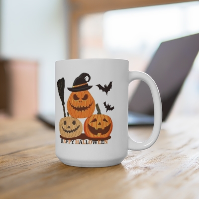 Halloween Pumpkins Coffee Mug, 15 oz. (Limited Edition)